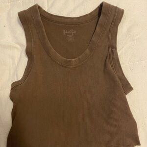 Brown cropped brandy Melville basic tee
